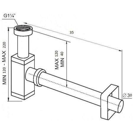 Сифон для раковины SantiLine SL-118