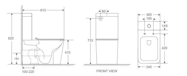 Унитаз-компакт безободковый D&K Berlin DT1437016