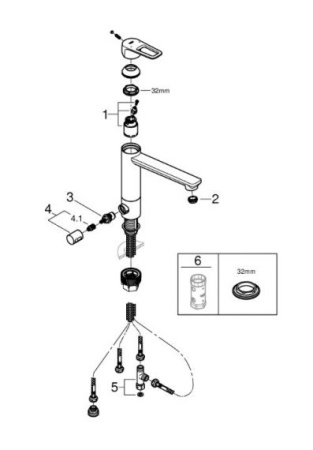 Смеситель для кухни Grohe BauLoop 31713 000 (31713000) хром