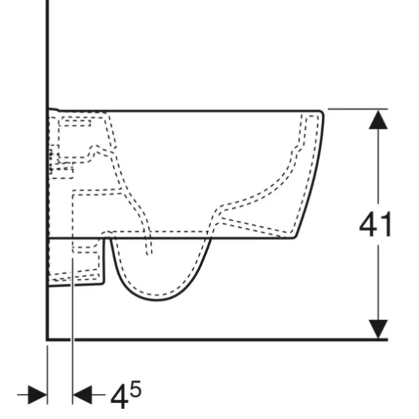 Унитаз подвесной безободковый Geberit iCon 204070000 без сиденья
