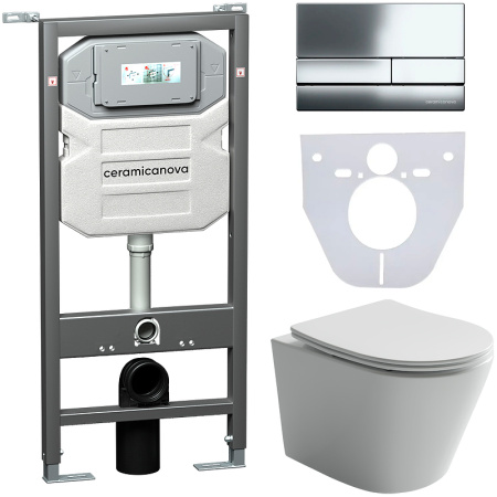 Комплект унитаза с инсталляцией Ceramicanova Balearica CN6000_1002CH_1000