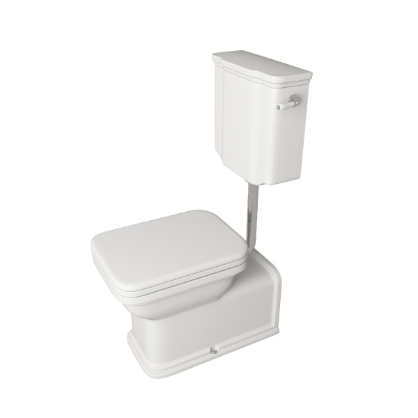 Бачок низкий с боковым отверстием для ручки смыва Kerasan Waldorf 418301 без трубы и механизма слива