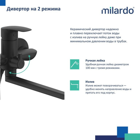 Смеситель для ванны и душа (RORBL00M10)