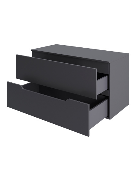 Тумба без раковины подвесная 100 столешница МДФ Orange Line Li-100TugMDF матовый графит