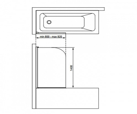Шторка на ванну Ideal Standard CONNECT T9924EO