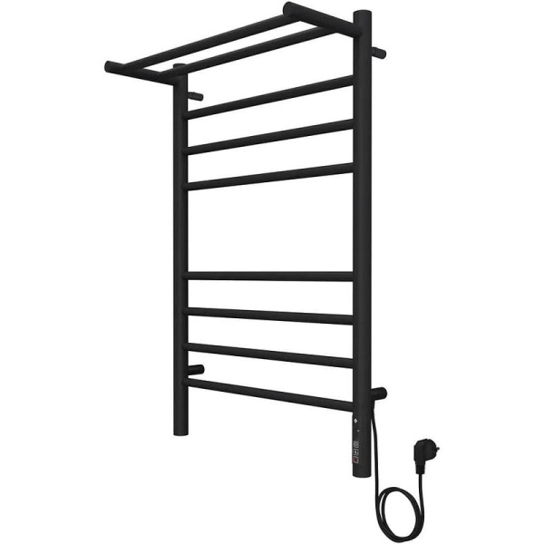 Полотенцесушитель электрический с полкой (50х80) П8 Terminus Аврора 4670078556974 черный