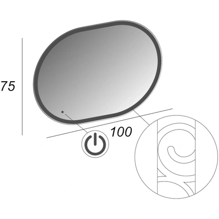 Зеркало (100х75) Cezares 44997