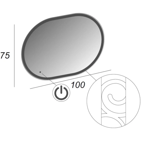 Зеркало (100х75) Cezares 44997
