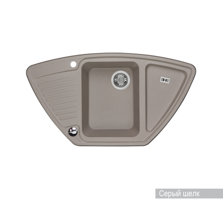 Кухонная мойка Aquaton Лория 1A715032LR250 серый шелк