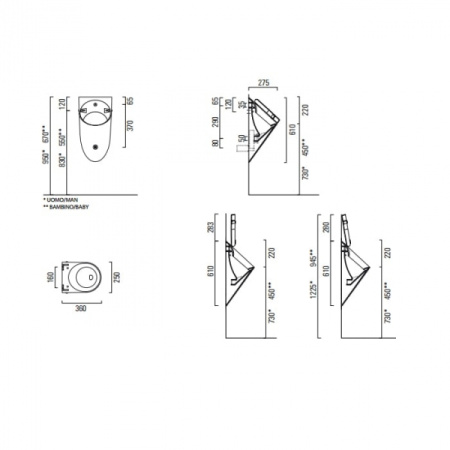 Писсуар GSI Pura 8897  11bi