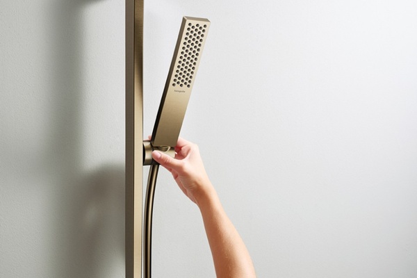 Ручной душ Hansgrohe Pulsify E 100 1jet EcoSmart+ 24321140 шлифованная бронза
