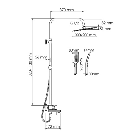 Душевая система WasserKraft A177.069.126.010.CH
