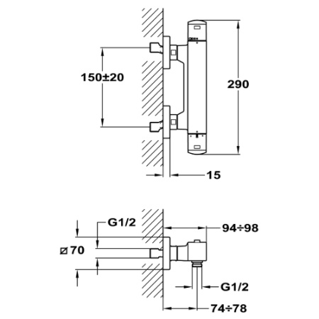 Термостат для душа Teka Formentera 622010200