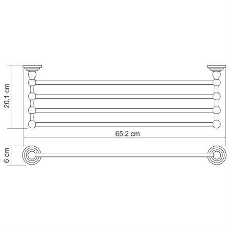 Полка для полотенец WasserKRAFT Ammer K-7011