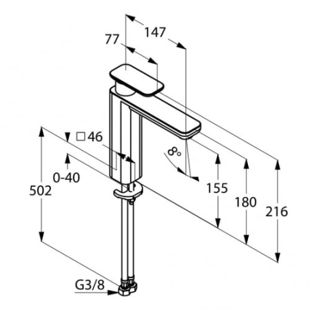 Смеситель для раковины Kludi E2 492960575