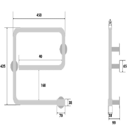 Полотенцесушитель электрический Energy E chrome G1 EETR00EG10000000000