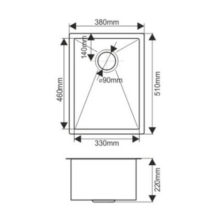 Кухонные мойки:(51х38х22) MELANA ProfLine D5138HG, золото
