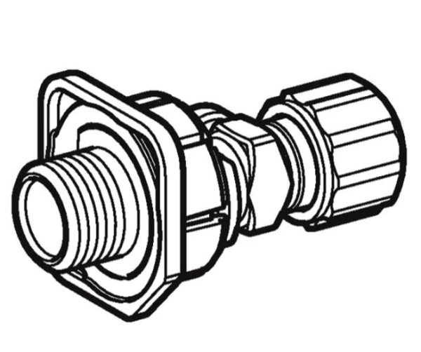 Подвод воды Geberit со встроенным угловым запорным вентилем, устойчив к морской воде 240.847.00.1