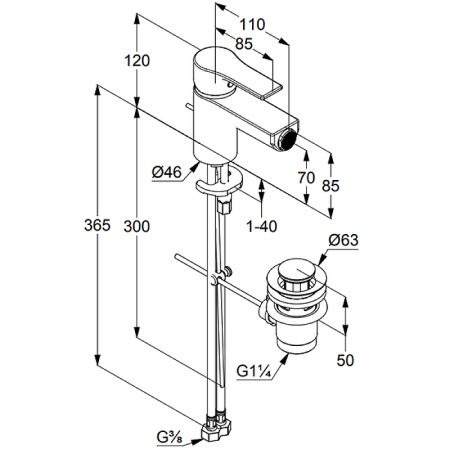 Смеситель для биде Kludi Zenta SL 485300565