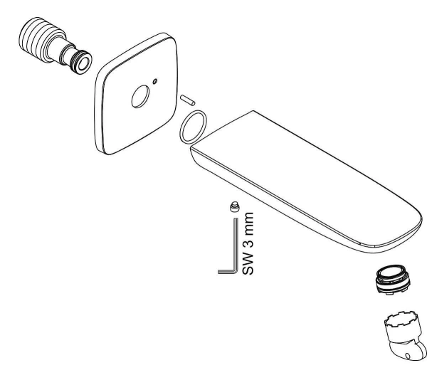 Излив для ванны длиной Hansgrohe PuraVida 15412400