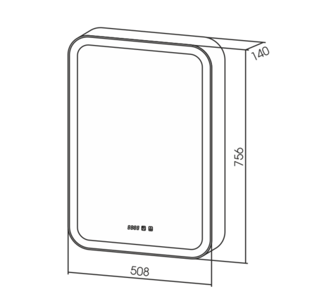 Зеркало-шкаф (51х76) Silver Mirrors Фиджи 50 LED-00002361