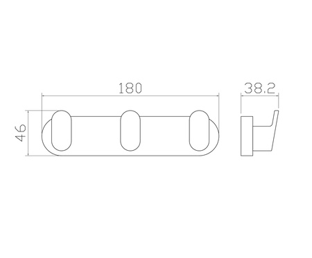 Вешалка с 3 крючками для ванной WONZON & WOGHAND CARBON, черный WW-7735