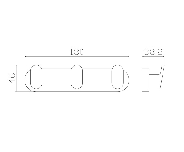 Вешалка с 3 крючками для ванной WONZON & WOGHAND CARBON, черный WW-7735