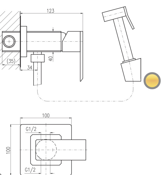Смеситель для биде Rav Slezak Royal ROYAL1047Z Смеситель для биде Rav Slezak Royal ROYAL1047Z