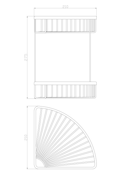 Полка для ванной 2-х ярусная WONZON & WOGHAND, хром WW-4128-CR