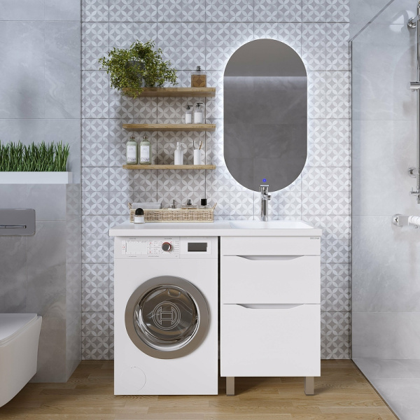 Тумба под стиральную машину Grossman ВИЛАР-50 см 125011 белая