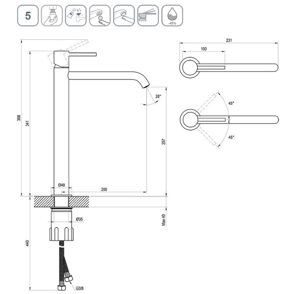 Смеситель для раковины Ravak Espirit ES 015.00CR X070194 хром