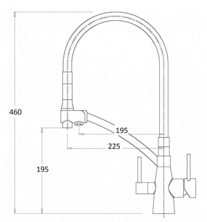 Смеситель для кухни с подключением к фильтру Zorg ZR 338-6 YF SATIN