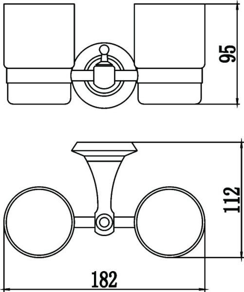 Держатель для двух стаканов Savol S-06968W