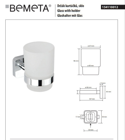Держатель зубных щеток Bemeta Tasi 154110012