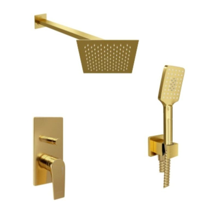 Душевая система WasserKRAFT A55201, матовое золото