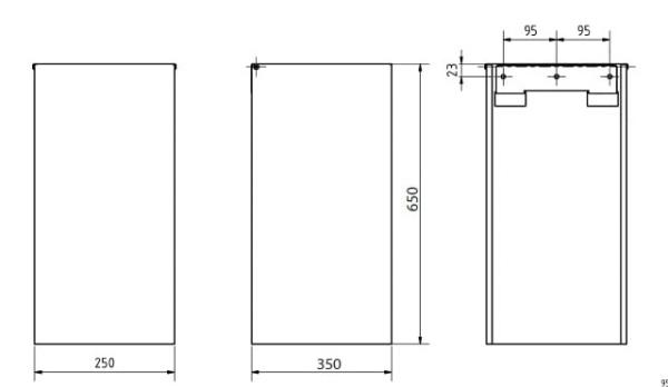 Квадратная мусорная корзина 75 л Bemeta Hotel 101915131