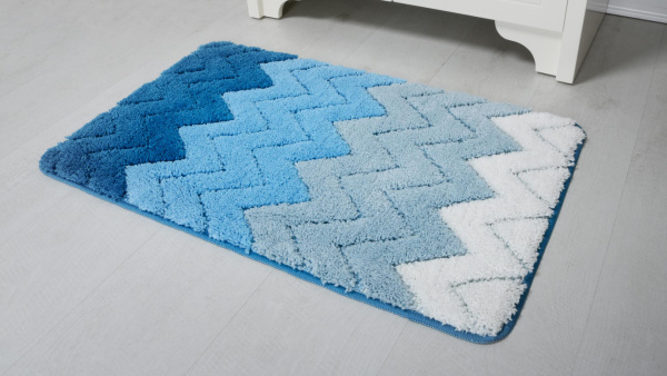 Коврик для ванной Fixsen Deep  голубой 50х80 см. FX-5003C