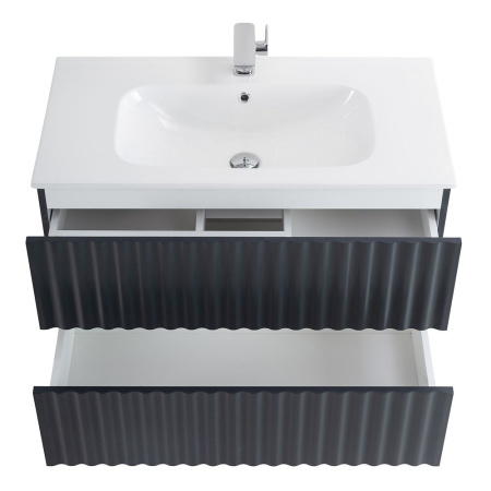 База под раковину Art&Max Еlegant AM-ELEGANT-900-2C-SO-GM-LED Серый матовый