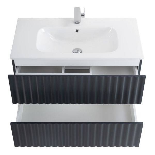 База под раковину Art&Max Еlegant AM-ELEGANT-800-2C-SO-GM-LED Серый матовый