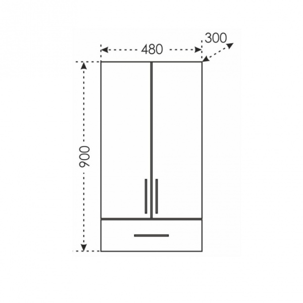 Шкаф подвесной СаНта  Дублин 423002