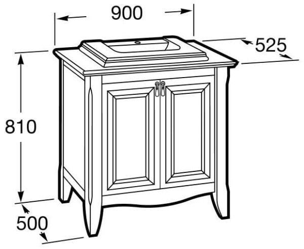 Столешница для шкафчика Roca AMERICA 858151000