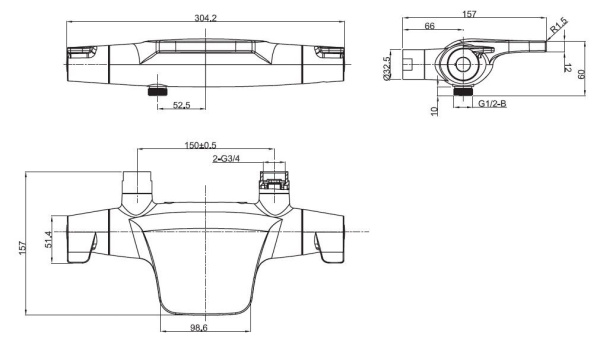 Термостат для ванны ESKO Mikros T5054