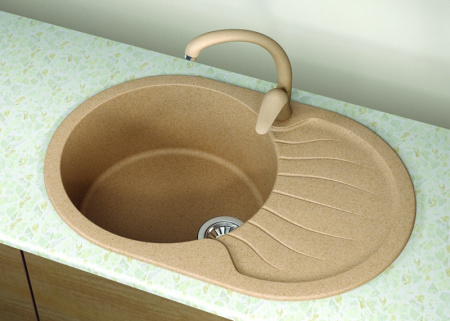 Мойка гранитная Ganzer 50x76 см (светло-беж.) GZ50076В