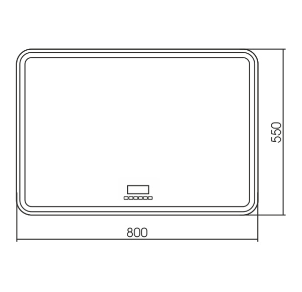 Зеркало (80х60) Silver Mirrors  Давид LED-00002533