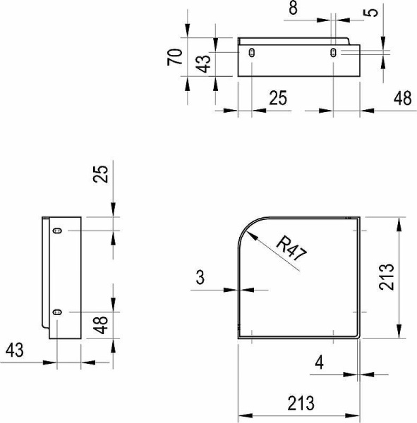 Кронштейн для раковины Ravak Yard 280 C X01779 Кронштейн для раковины Ravak Yard 280 C X01779