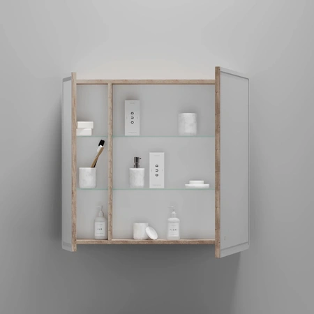 Зеркало-шкаф с подсветкой (79х74) Sancos Mirror MI80EG