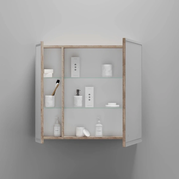 Зеркало-шкаф с подсветкой (79х74) Sancos Mirror MI80EG