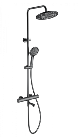 Душевая система с термостатом WONZON & WOGHAND, темный графит WW-B3069-BGG