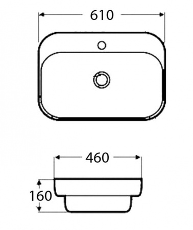 Раковина накладная BelBagno BB6052