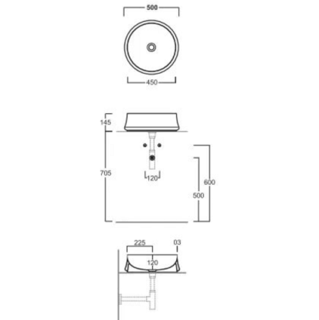 Раковина Simas Sharp SH01bi*0